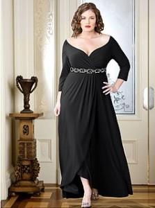 black-plus-size-evening-dresses