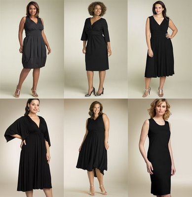 plus size little black dress